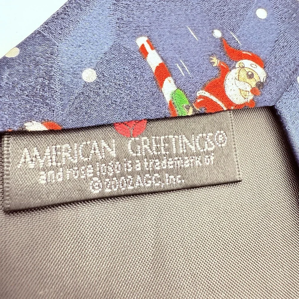 Santa Candy Cane American Greetings Christmas Tie 56